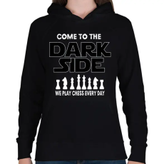 PRINTFASHION Sakk - sötét oldal - Női kapucnis pulóver - Fekete