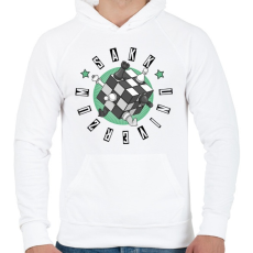 PRINTFASHION Sakk univerzum - Férfi kapucnis pulóver - Fehér