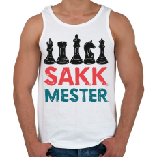PRINTFASHION Sakkmester - Férfi atléta - Fehér