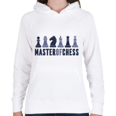 PRINTFASHION Sakkmester - Női kapucnis pulóver - Fehér