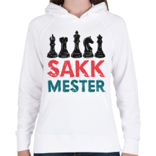 PRINTFASHION Sakkmester - Női kapucnis pulóver - Fehér női pulóver, kardigán