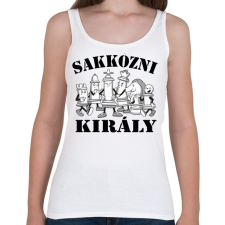 PRINTFASHION Sakkozni király - Női atléta - Fehér női trikó