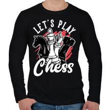 PRINTFASHION Sakkozzunk - Férfi hosszú ujjú póló - Fekete férfi póló