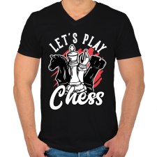 PRINTFASHION Sakkozzunk - Férfi V-nyakú póló - Fekete férfi póló