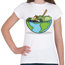 PRINTFASHION Saláta Föld - Női póló - Fehér női póló