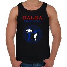 PRINTFASHION Salsa Cubana dancer S0201-forBlack - Férfi atléta - Fekete atléta, trikó