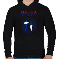 PRINTFASHION Salsa Cubana dancer S0201-forBlack - Férfi kapucnis pulóver - Fekete