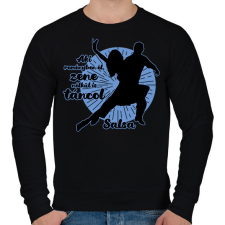 PRINTFASHION Salsa tánc - Férfi pulóver - Fekete férfi pulóver, kardigán