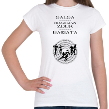 PRINTFASHION Salsa Zouk Bachata dancer S0203 black - Női póló - Fehér női póló