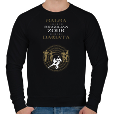 PRINTFASHION Salsa Zouk Bachata dancer S0208 gold-white - Férfi pulóver - Fekete