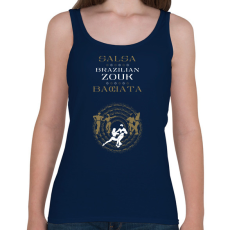 PRINTFASHION Salsa Zouk Bachata dancer S0208 gold-white - Női atléta - Sötétkék