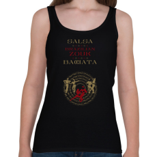 PRINTFASHION Salsa Zouk Bachata dancer S0209 gold-red - Női atléta - Fekete