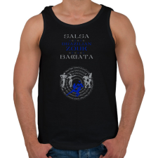 PRINTFASHION Salsa Zouk Bachata dancer S0212 blue-silver - Férfi atléta - Fekete atléta, trikó
