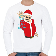 PRINTFASHION Salt Bae mikulás - Férfi pulóver - Fehér férfi pulóver, kardigán