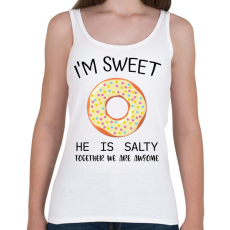 PRINTFASHION Salty and Sweet - sweet - Női atléta - Fehér