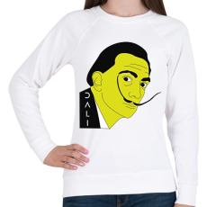 PRINTFASHION Salvador Dalí - Sárga - Női pulóver - Fehér