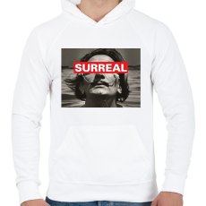 PRINTFASHION Salvador Dalí - Surreal - Férfi kapucnis pulóver - Fehér