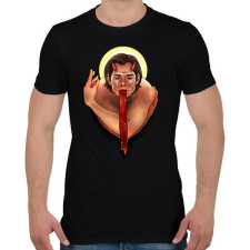 PRINTFASHION Sam - Férfi póló - Fekete férfi póló
