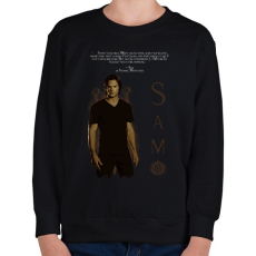 PRINTFASHION sam winchester - Gyerek pulóver - Fekete