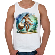 PRINTFASHION Sámán férfi - Férfi atléta - Fehér