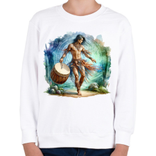 PRINTFASHION Sámán férfi - Gyerek pulóver - Fehér gyerek pulóver, kardigán