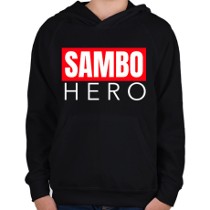 PRINTFASHION SAMBO HERO - Gyerek kapucnis pulóver - Fekete