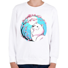 PRINTFASHION Samoyed, szamojéd - Gyerek pulóver - Fehér gyerek pulóver, kardigán
