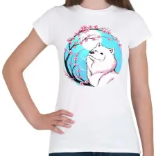 PRINTFASHION Samoyed, szamojéd - Női póló - Fehér női póló