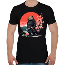 PRINTFASHION Samurai bober - Férfi póló - Fekete férfi póló