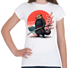 PRINTFASHION Samurai bober - Női póló - Fehér