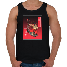 PRINTFASHION samurai - Férfi atléta - Fekete atléta, trikó