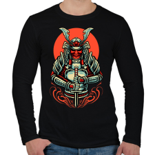 PRINTFASHION samurai - Férfi hosszú ujjú póló - Fekete férfi póló