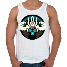 PRINTFASHION Samurai logo - Férfi atléta - Fehér atléta, trikó