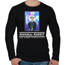 PRINTFASHION Samurai Rabbit: The Usagi Chronicles - Férfi hosszú ujjú póló - Fekete férfi póló