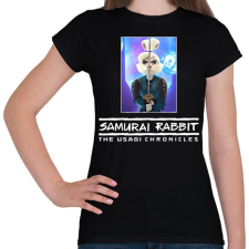 PRINTFASHION Samurai Rabbit: The Usagi Chronicles - Női póló - Fekete női póló