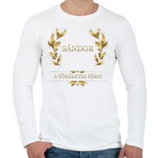 PRINTFASHION Sándor - Férfi hosszú ujjú póló - Fehér