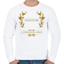 PRINTFASHION Sándor - Férfi pulóver - Fehér férfi pulóver, kardigán