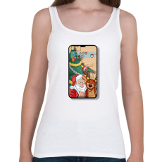 PRINTFASHION Santa Claus - Selfie - Női atléta - Fehér