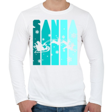 PRINTFASHION Santa - Férfi hosszú ujjú póló - Fehér