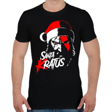 PRINTFASHION Santa Kratos - Férfi póló - Fekete férfi póló