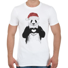 PRINTFASHION Santa panda - Férfi póló - Fehér férfi póló