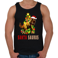 PRINTFASHION santa saurus - Férfi atléta - Fekete