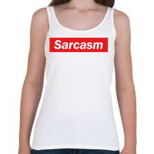 PRINTFASHION Sarcasm - Szarkazmus - Női atléta - Fehér női trikó
