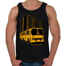 PRINTFASHION Sárga busz - Férfi atléta - Fekete