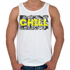 PRINTFASHION Sárga CHILL - Férfi atléta - Fehér