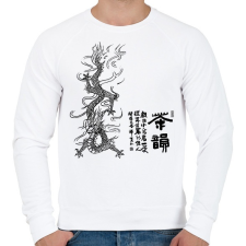 PRINTFASHION sárkány2 - Férfi pulóver - Fehér férfi pulóver, kardigán