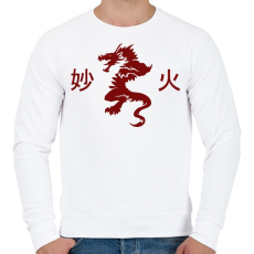 PRINTFASHION sárkány3 - Férfi pulóver - Fehér