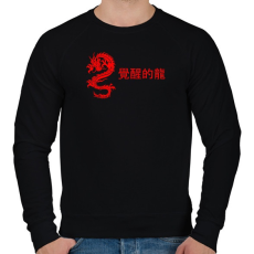 PRINTFASHION sárkány4 - Férfi pulóver - Fekete