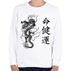 PRINTFASHION Sárkány 1 - Gyerek pulóver - Fehér