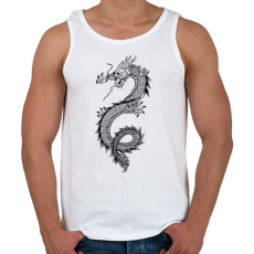 PRINTFASHION sárkány - Férfi atléta - Fehér